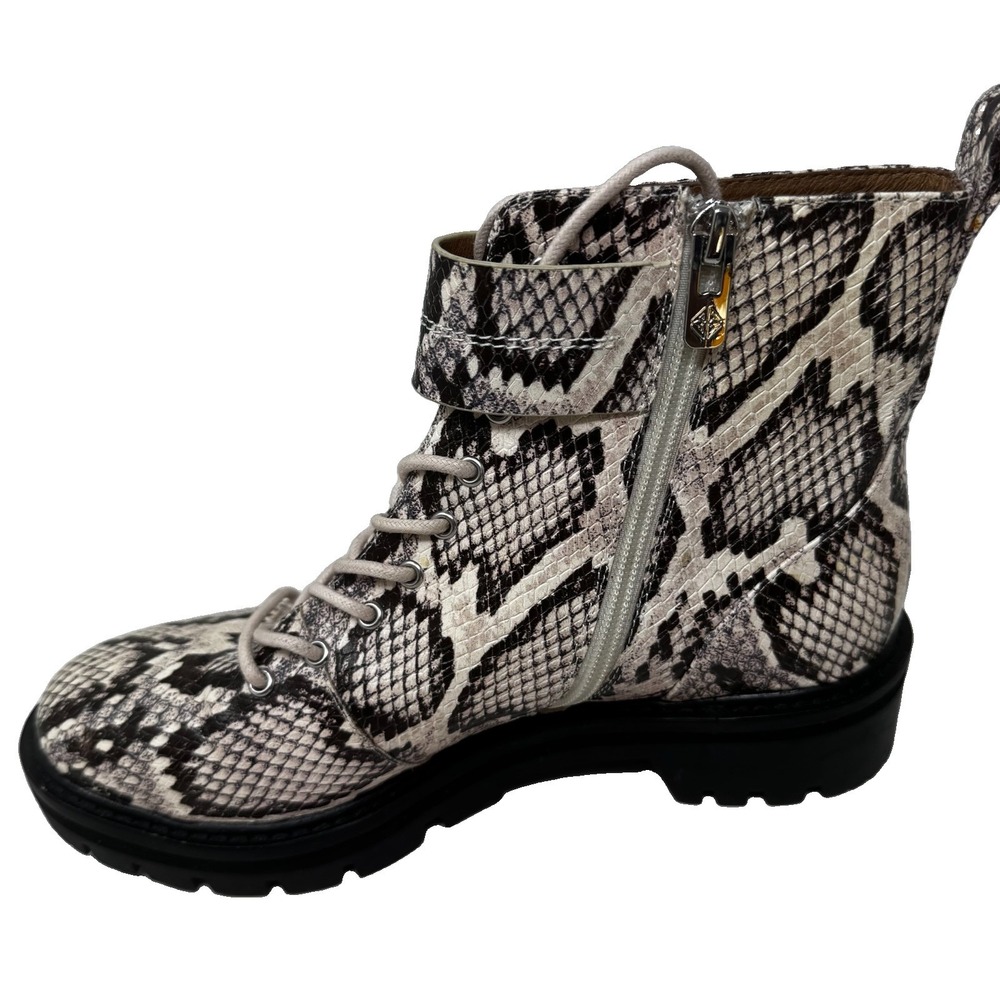 Antonio Melani DAYNZIE Snake Print Combat Boots Sz 8 with NO BLING